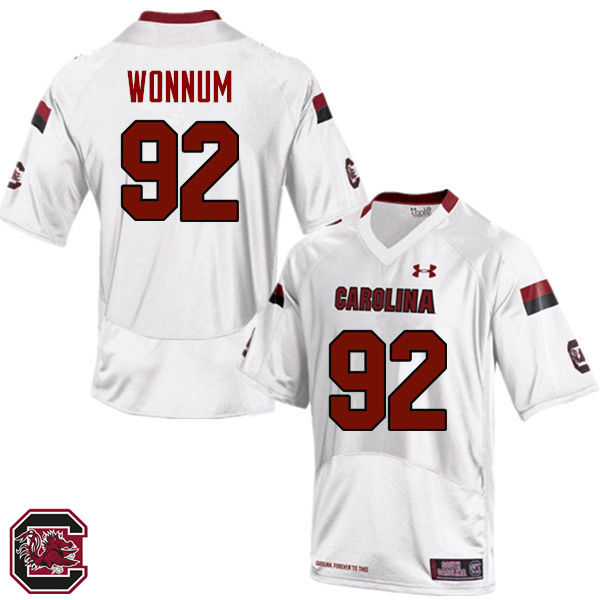 Men South Carolina Gamecocks #92 Dennis Wonnum College Football Jerseys Sale-White